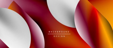 Daireler ve eğimli yuvarlak şekiller. Asgari soyut arkaplan, yuvarlak geometrik şekiller, temiz ve yapılandırılmış tasarım