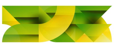 Geometrik füzyon - üçgenlerin soyut harmonisi ve minimalist arkaplan tasarımında daireler. Duvar kağıdı, afiş, arkaplan, iniş sayfası, duvar sanatı, davetiye, baskı için şekil ve satır tasarımı