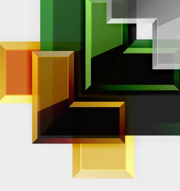 Ok kare geometrik vektör soyut arkaplan