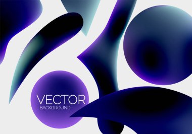 Vektör soyut parlayan şekiller arkaplan