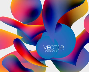 Vektör soyut parlayan şekiller arkaplan