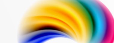 Gökkuşağı rengi ipekten bulanık arka plan beyaz, göz kamaştırıcı bir şekilde canlı arkaplan. Göz kamaştırıcı renk karışımı gökkuşağını, ipeksi ve zarif dalgalı deseni anımsatıyor.