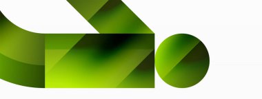 Parlak daire, kare, üçgen minimalist geometrik arkaplanı şekillendirir. Gösterişli, çağdaş tasarım dijital tasarımlar, sunumlar, web sitesi afişleri, sosyal medya paylaşımları için biraz sofistike