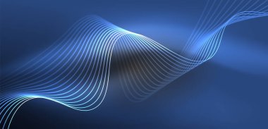 Soyut arkaplan neon dalgası. Duvar kağıdı, afiş, arkaplan, iniş sayfası, duvar resimleri, davetiyeler, posterler için yüksek teknoloji tasarımı