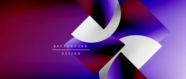 Posterler, kapaklar, afişler, broşürler, web siteleri için parlak renk çemberi ve yuvarlak element minimal geometrik soyut arkaplan