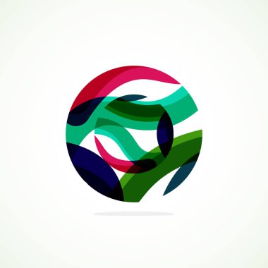 Soyut çember logosu - minimalist amblem, zamansız ve evrensel daire şekli. Benzersiz logo markaların ve kavramların aralığını temsil ediyor, basitliği ve yaratıcılığı tek ve ikonik bir resimde özetliyor