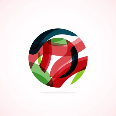 Soyut çember logosu - minimalist amblem, zamansız ve evrensel daire şekli. Benzersiz logo markaların ve kavramların aralığını temsil ediyor, basitliği ve yaratıcılığı tek ve ikonik bir resimde özetliyor