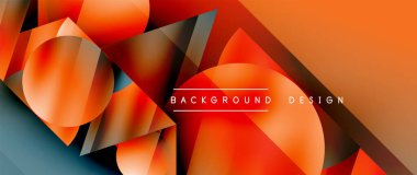 Birbirine kenetlenmiş üçgenler ve dairelerden oluşan büyüleyici soyut arkaplan, hem zerafet hem de modernlik saçan şaşırtıcı şekiller ve desenler oluşturur.