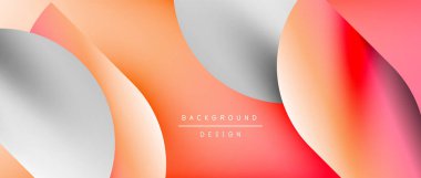 Posterler, kapaklar, afişler, broşürler, web siteleri için parlak renk çemberi ve yuvarlak element minimal geometrik soyut arkaplan