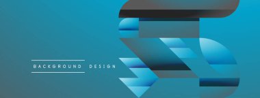 Üçgenler, çizgiler ve yuvarlak şekiller - dinamik geometrik soyut arkaplan. Duvar kağıdı, afiş, arkaplan, iniş sayfası, duvar sanatı, davetiye, baskılar için görsel senfoni