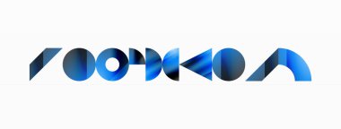 Dijital tasarımlar, sunumlar, web sitesi afişleri, sosyal medya paylaşımları için çok yönlülük ve görsel cazibe sağlayan, minimalist soyut tuval üzerinde geometrik biçimlerin Amalgamatasyonu