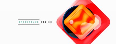 Soyut arkaplan tasarımı titizlikle hazırlanmış vektör bileşiminde parlak cam geometrik şekiller sergiliyor.