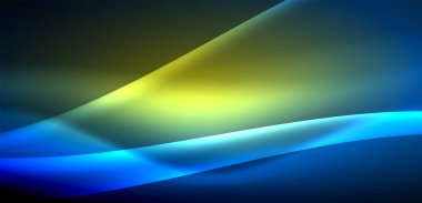 Neon ışıklarının ruhani parıltısında dinamik dalgalar. Hareket akışkanlığı ile neonun ışıl ışıl cazibesini birleştiren kavram, hem canlılığı hem de gelecekteki karmaşıklığı somutlaştıran büyüleyici arka plan.