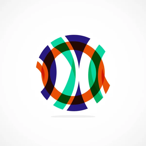 Abstrakt Cirkel Logotyp Dynamisk Estetik Enkelhet Antyder Konnektivitet Smidighet Och — Stock vektor