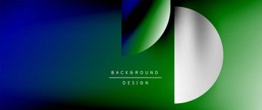 Posterler, kapaklar, afişler, broşürler, web siteleri için parlak renk çemberi ve yuvarlak element minimal geometrik soyut arkaplan