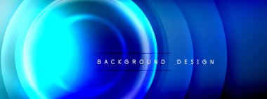 Çember çizgileri ve baloncuklar ışık ve gölge efektleriyle parlayan etki eğiminde. Işık, gölge ve derinliğin dinamik etkileşimi. Gelecekçi ve ritmik teknoloji tasarımı