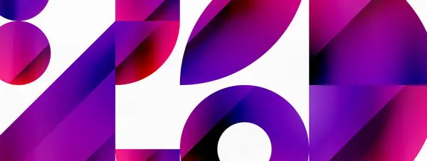 ベクターの背景 円形と形状で飾られた小型幾何学的背景 デジタルデザイン プレゼンテーション ウェブサイトのバナー ソーシャルメディア投稿のための創造性を招待する抽象アート — ストックベクタ