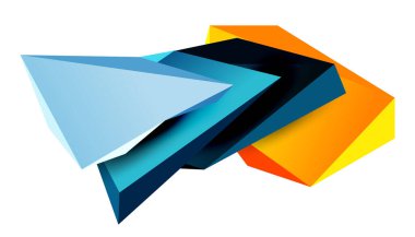 Vektör 3d düşük polimetrik üçgen geometrik tasarım elementleri