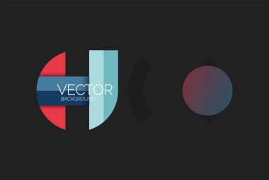 Soyut arkaplan, geometrik asgari yuvarlak şekiller ve dairelerin bileşimi