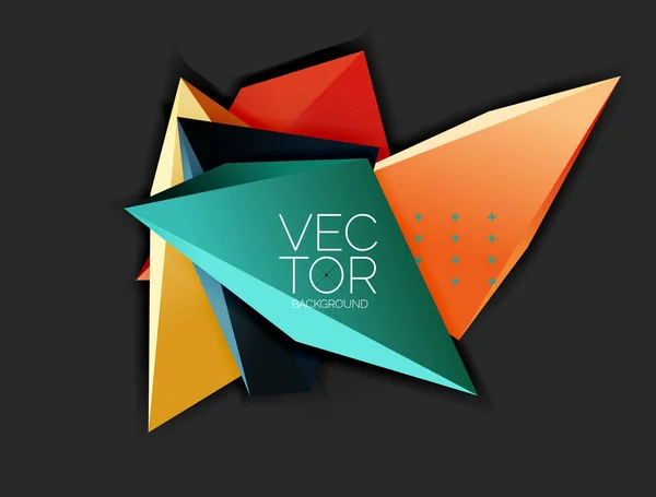 Vector Triângulos Geométrico Abstrato Fundo — Vetor de Stock