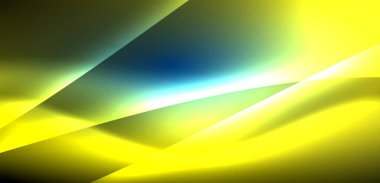 Neon ışıklarının ruhani parıltısında dinamik dalgalar. Hareket akışkanlığı ile neonun ışıl ışıl cazibesini birleştiren kavram, hem canlılığı hem de gelecekteki karmaşıklığı somutlaştıran büyüleyici arka plan.