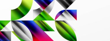 Yaratıcı teknolojiyi, dijital sanatı, sosyal iletişimi ve modern bilimi sembolize eden soyut geometrik şekiller. Posterler, kapaklar, afişler, broşürler ve web siteleri için ideal