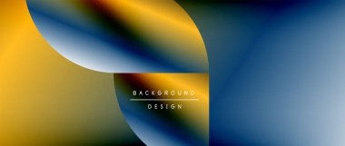 Posterler, kapaklar, afişler, broşürler, web siteleri için parlak renk çemberi ve yuvarlak element minimal geometrik soyut arkaplan