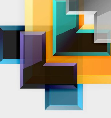 Ok kare geometrik vektör soyut arkaplan