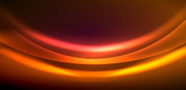 Neon ışıklarının ruhani parıltısında dinamik dalgalar. Hareket akışkanlığı ile neonun ışıl ışıl cazibesini birleştiren kavram, hem canlılığı hem de gelecekteki karmaşıklığı somutlaştıran büyüleyici arka plan.