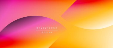 Posterler, kapaklar, afişler, broşürler, web siteleri için parlak renk çemberi ve yuvarlak element minimal geometrik soyut arkaplan