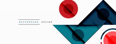 Renkli üçgenler ve soyut çemberler. Duvar kağıdı, afiş, arkaplan, iniş sayfası, duvar sanatı, davetiye, baskılar, posterler için tasarım