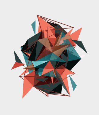 Üçgen mozaik bileşimi geometrik soyut arkaplan, dinamik ve yapılandırılmış görsel deneyim