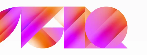 Serene Gradient Template Circles Triangles Mingle Minimalist Perfection Gentle Fusion — Stock Vector