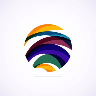 Soyut çember logosu - minimalist amblem, zamansız ve evrensel daire şekli. Benzersiz logo markaların ve kavramların aralığını temsil ediyor, basitliği ve yaratıcılığı tek ve ikonik bir resimde özetliyor