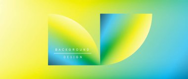 Posterler, kapaklar, afişler, broşürler, web siteleri için parlak renk çemberi ve yuvarlak element minimal geometrik soyut arkaplan