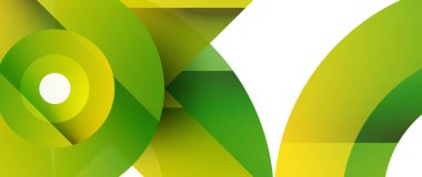 Geometrik füzyon - üçgenlerin soyut harmonisi ve minimalist arkaplan tasarımında daireler. Duvar kağıdı, afiş, arkaplan, iniş sayfası, duvar sanatı, davetiye, baskı için şekil ve satır tasarımı