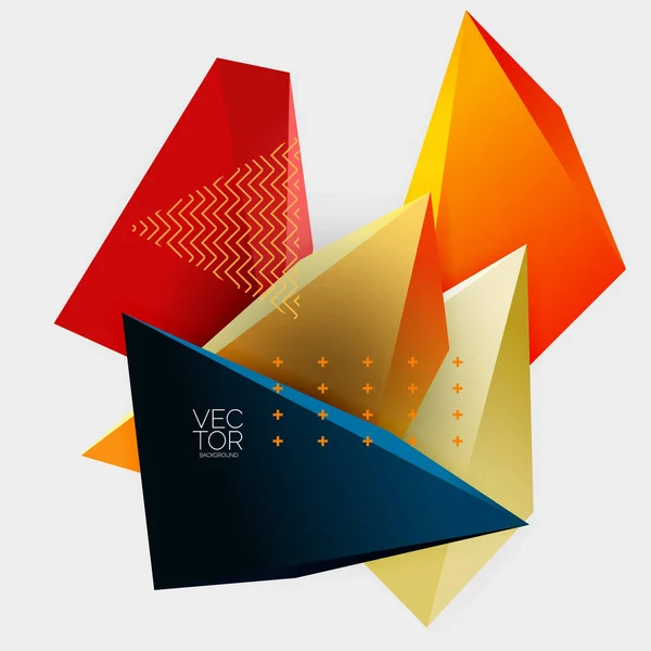 Vector Triángulos Fondo Abstracto Geométrico — Vector de stock