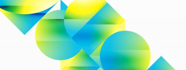 Serene gradyan şablonu. Çemberler ve üçgenler minimalist mükemmellikte karışıyor. Biçim ve renklerin nazik bir şekilde birleşmesi dengeli ama büyüleyici bir zemin oluşturur, modern karmaşıklığı somutlaştırır.