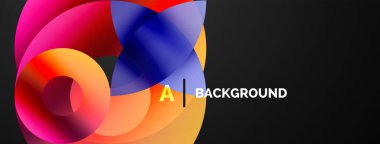 Eğimli soyut yuvarlak geometrik şekiller. Yaratıcı teknoloji, dijital sanat, sosyal iletişim ve modern bilim kavramı. Posterler, kapaklar, afişler, broşürler ve web siteleri için ideal