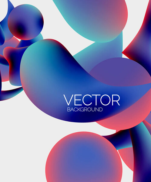 Abstract liquid bubble background. Liquid gradients