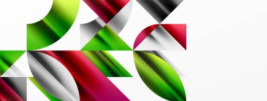 Yaratıcı teknolojiyi, dijital sanatı, sosyal iletişimi ve modern bilimi sembolize eden soyut geometrik şekiller. Posterler, kapaklar, afişler, broşürler ve web siteleri için ideal