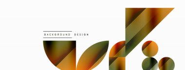Vektör arkaplanı. Minimalist geometrik arkaplan daireler ve şekillerle süslenmiş. Dijital tasarımlar, sunumlar, web sitesi afişleri, sosyal medya paylaşımları için yaratıcılığı davet eden soyut sanat