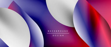 Daireler ve eğimli yuvarlak şekiller. Asgari soyut arkaplan, yuvarlak geometrik şekiller, temiz ve yapılandırılmış tasarım