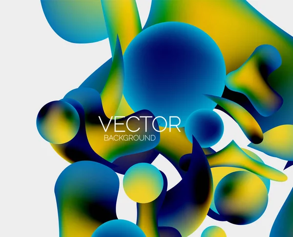 Abstract Liquid Bubble Background Liquid Gradients — Stock Vector