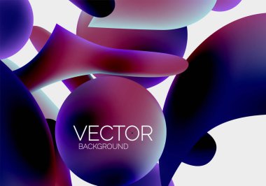 Vektör soyut parlayan şekiller arkaplan