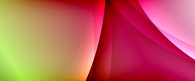 Değişken renk arkaplanındaki dinamik dalgalar. Duvar kağıdı, bayrak, arkaplan, kart, kitap illüstrasyonu için vektör illüstrasyonu, iniş sayfası