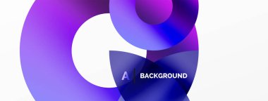 Eğimli soyut yuvarlak geometrik şekiller. Yaratıcı teknoloji, dijital sanat, sosyal iletişim ve modern bilim kavramı. Posterler, kapaklar, afişler, broşürler ve web siteleri için ideal