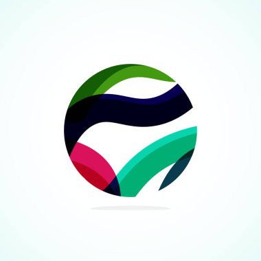 Soyut çember logosu - minimalist amblem, zamansız ve evrensel daire şekli. Benzersiz logo markaların ve kavramların aralığını temsil ediyor, basitliği ve yaratıcılığı tek ve ikonik bir resimde özetliyor
