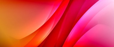 Değişken renk arkaplanındaki dinamik dalgalar. Duvar kağıdı, bayrak, arkaplan, kart, kitap illüstrasyonu için vektör illüstrasyonu, iniş sayfası