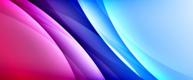 Değişken renk arkaplanındaki dinamik dalgalar. Duvar kağıdı, bayrak, arkaplan, kart, kitap illüstrasyonu için vektör illüstrasyonu, iniş sayfası